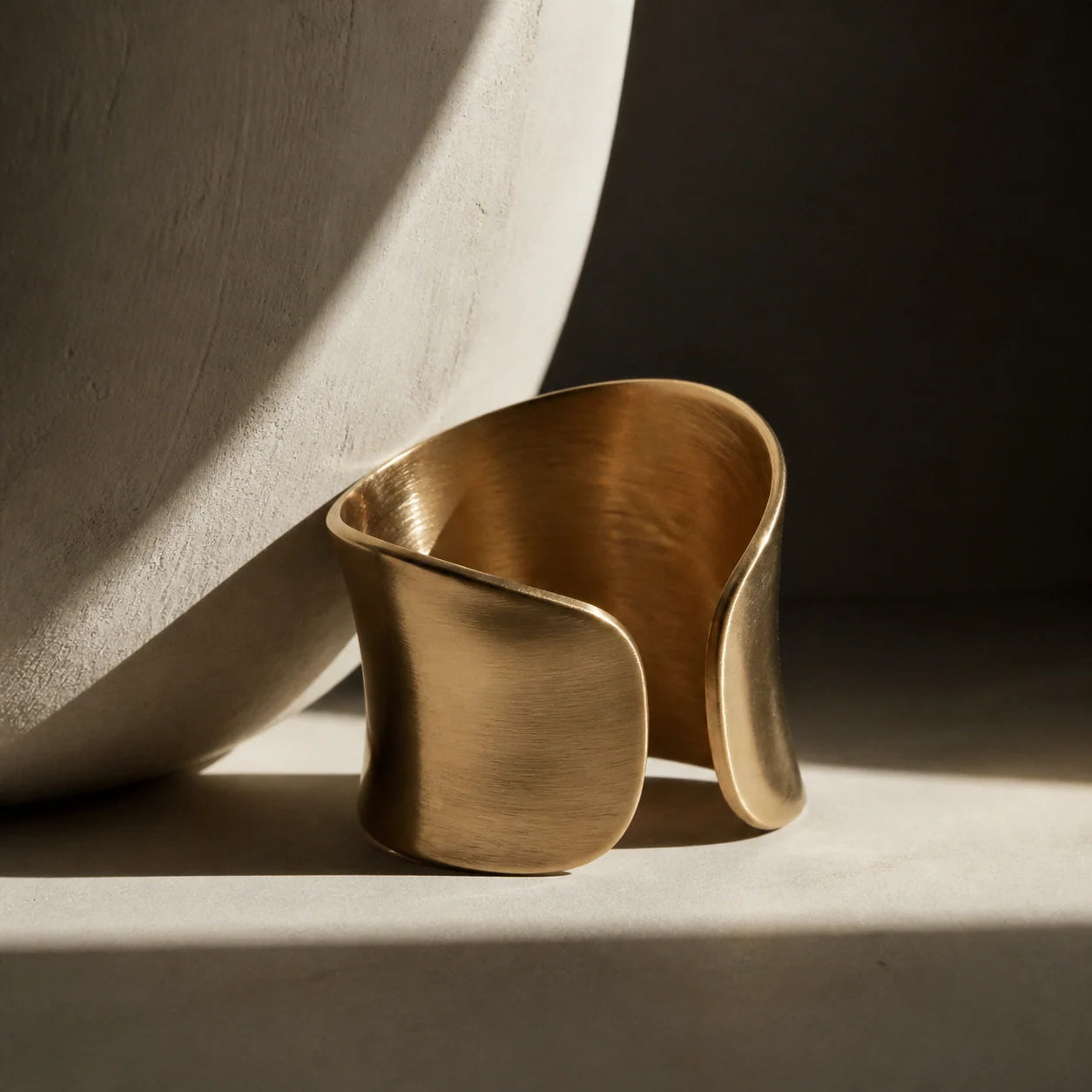 Sculptural gold cuff concept